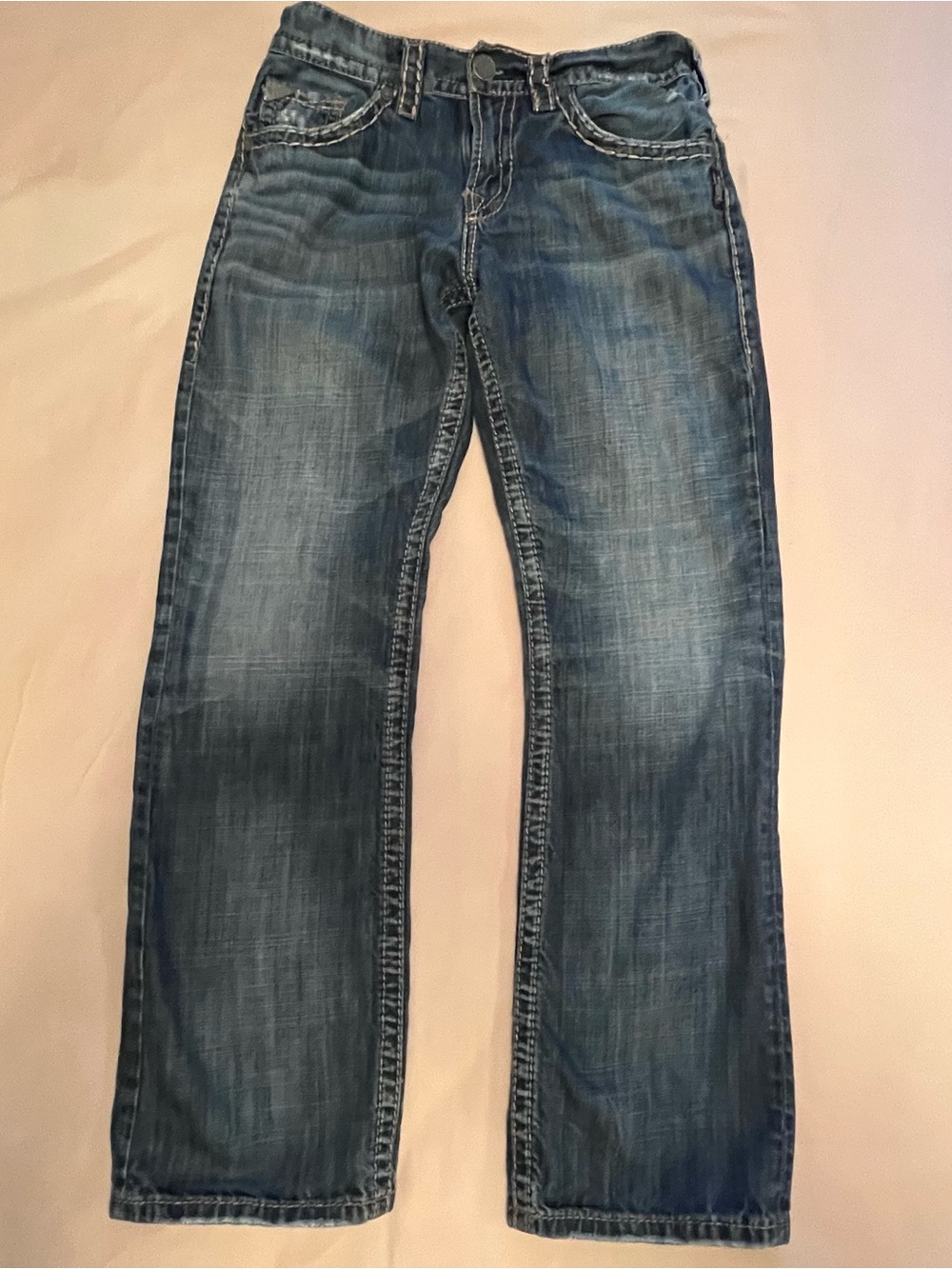 Silver Jeans Men's Gordie Faded & Distressed Blue Straight-Leg Jeans